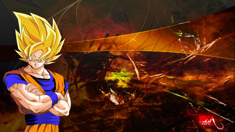 Super Saiyan Goku — Yellow, Dramatic, Anime, Spiky Hair, Crossed Arms