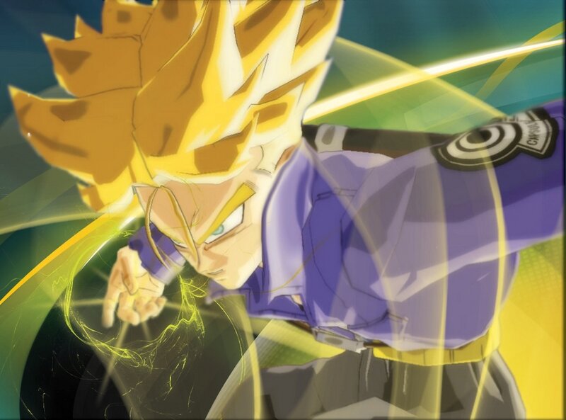 Super Saiyan Trunks in action
