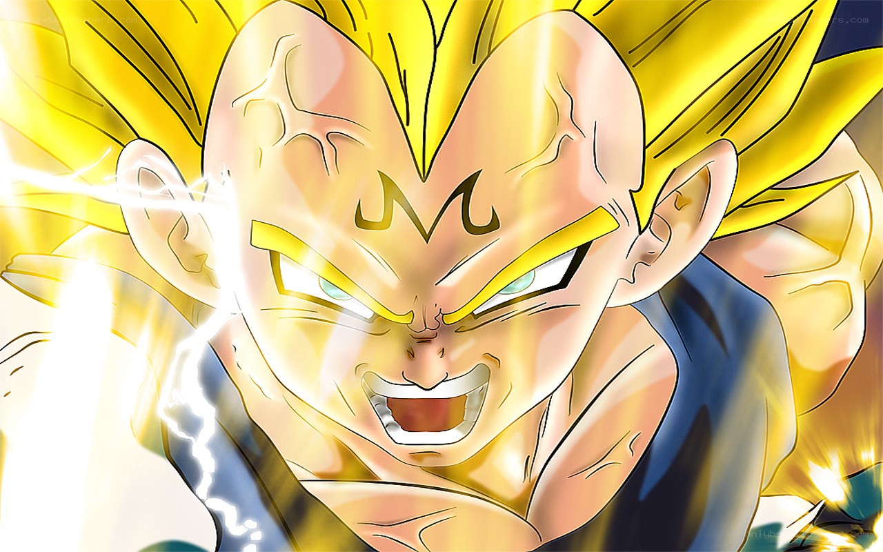 Super Saiyan Vegeta in battle