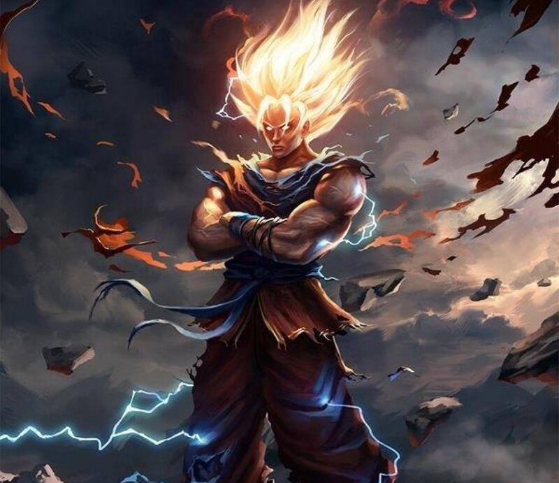 Super Saiyan Warrior — Yellow, Dramatic