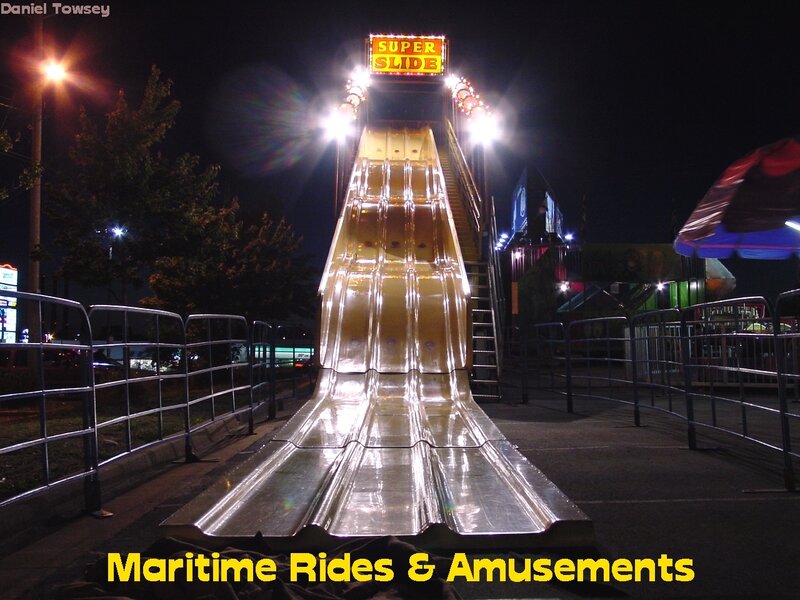 Super Slide at night