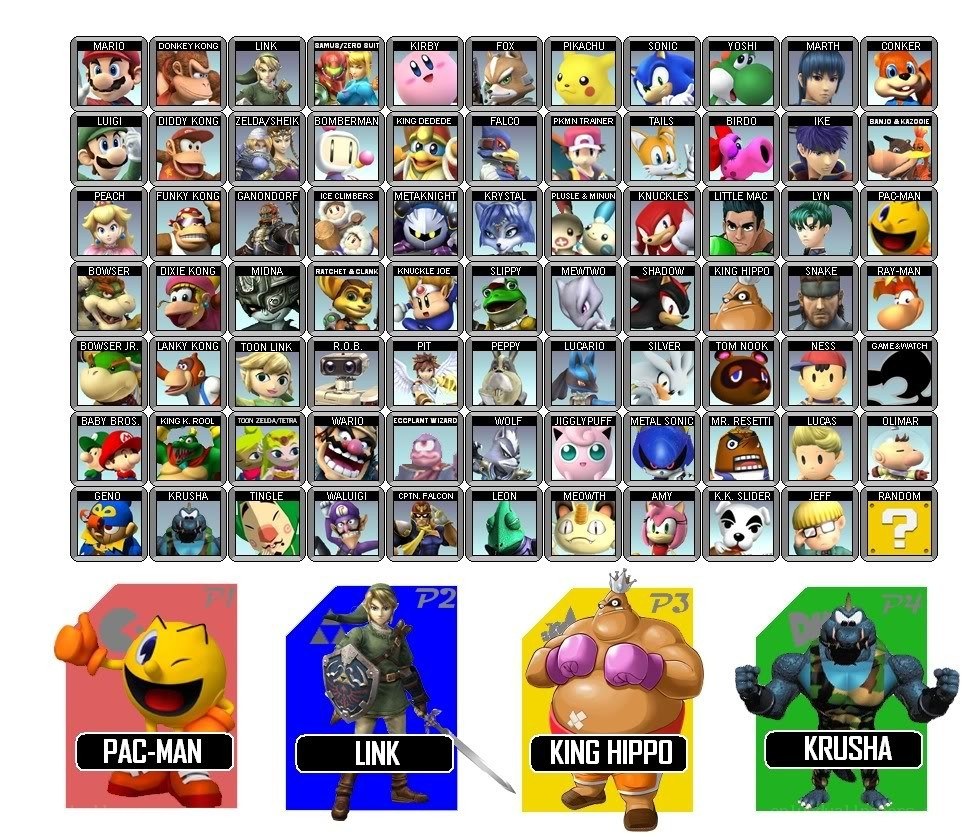 Super Smash Bros. character roster