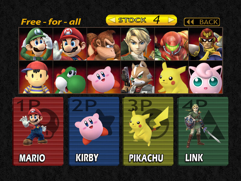 Super Smash Bros. character selection