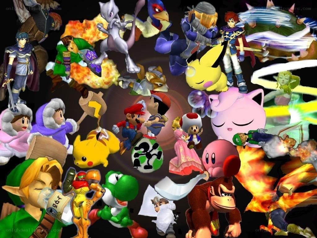 Super Smash Bros. characters collage