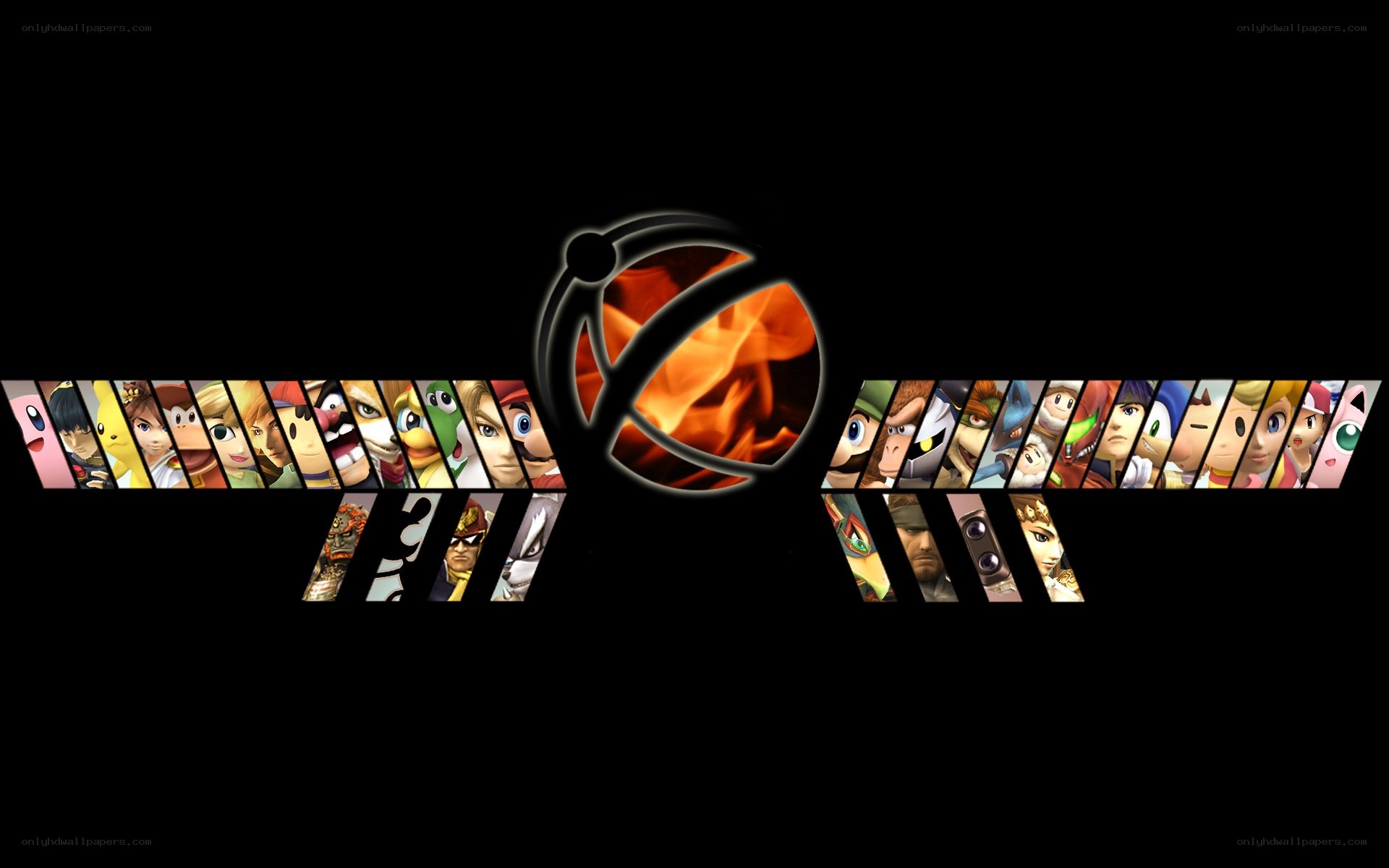 Super Smash Bros. characters collage