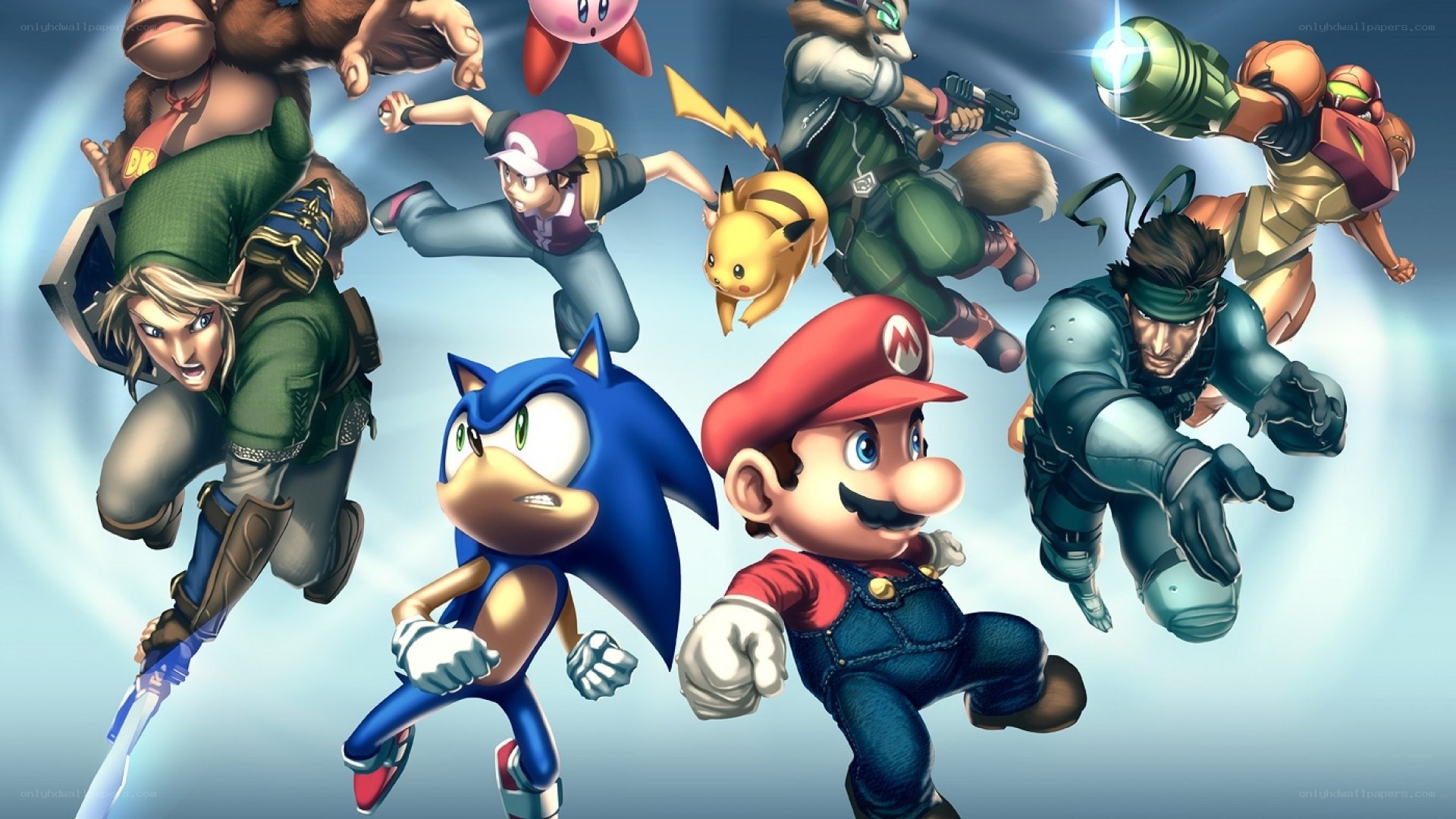 Super Smash Bros. characters in action