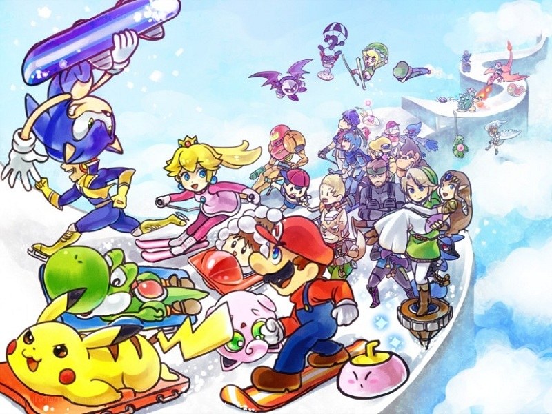 Super Smash Bros. characters in winter