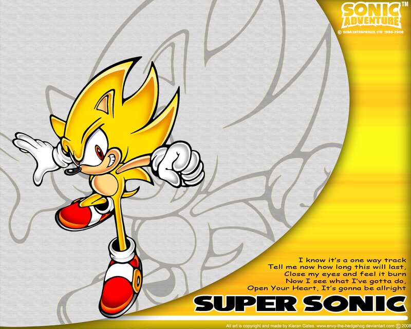 Super Sonic Character — Yellow, Energetic, Digital Art