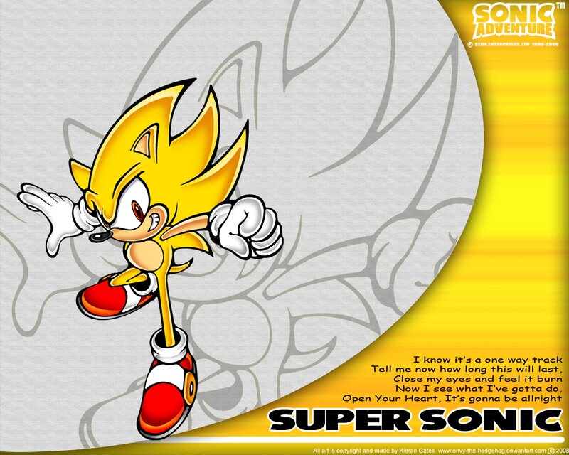 Super Sonic Character — Yellow, Energetic