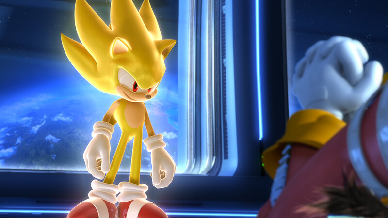 Super Sonic in a spaceship