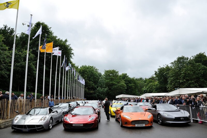 Supercar display at event