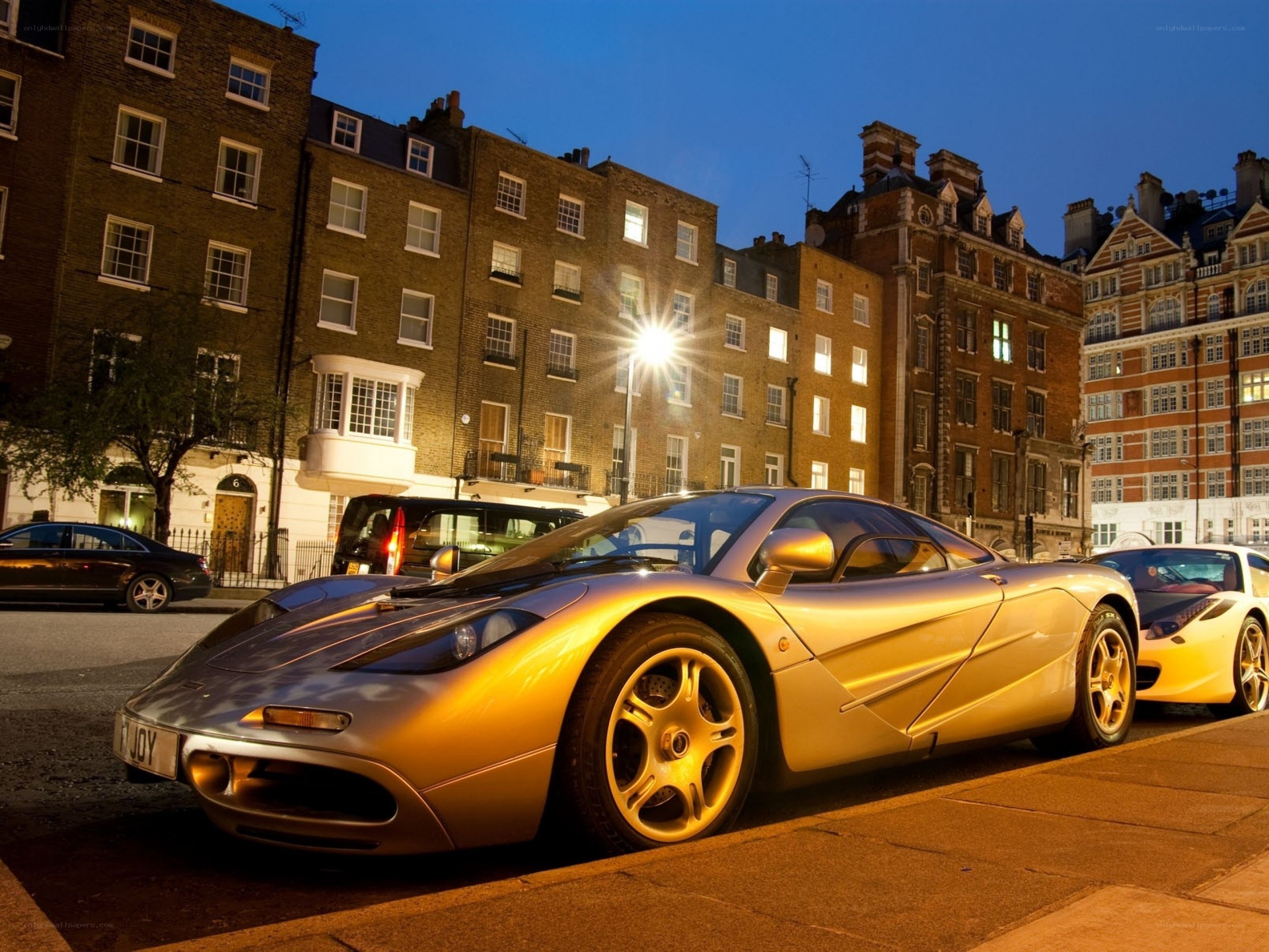 Supercar on a city street