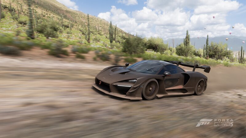 Supercar on Dirt Road