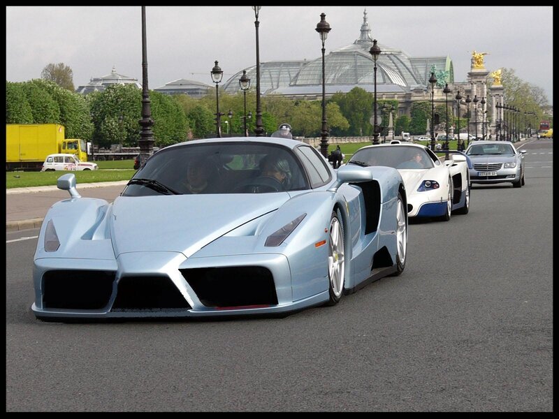 Supercar parade in Paris