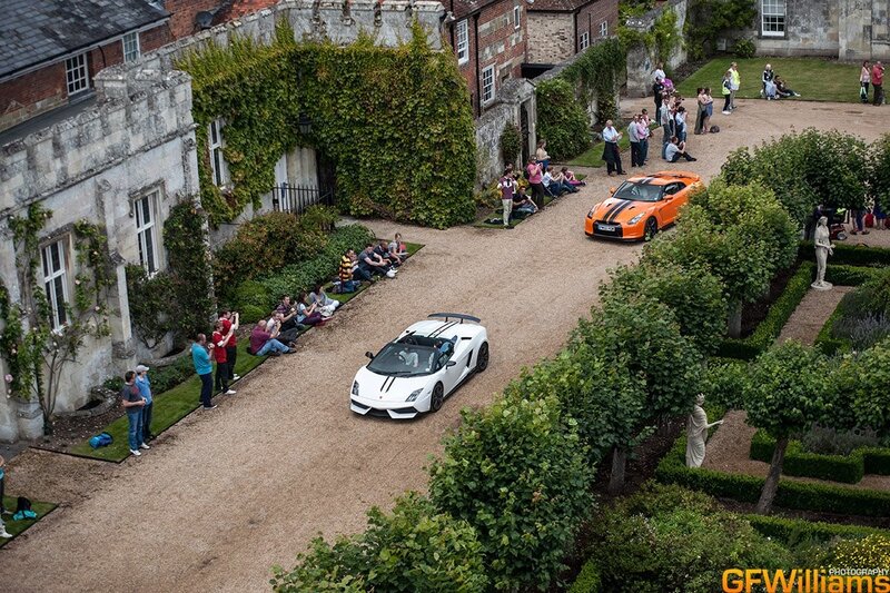 Supercars at a historic estate