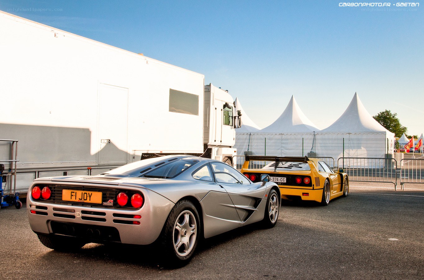 Supercars at a race event