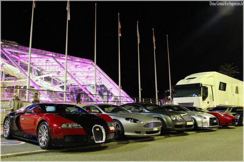 Supercars at night event