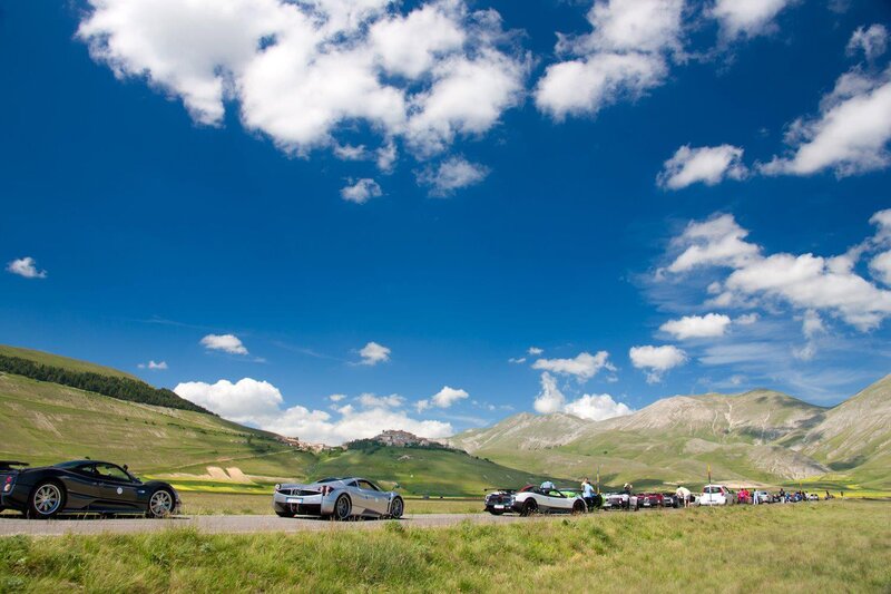 Supercars on a Road — Blue