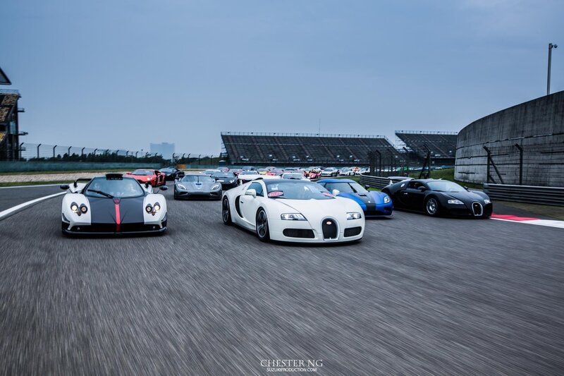 Supercars on Racetrack — Gray