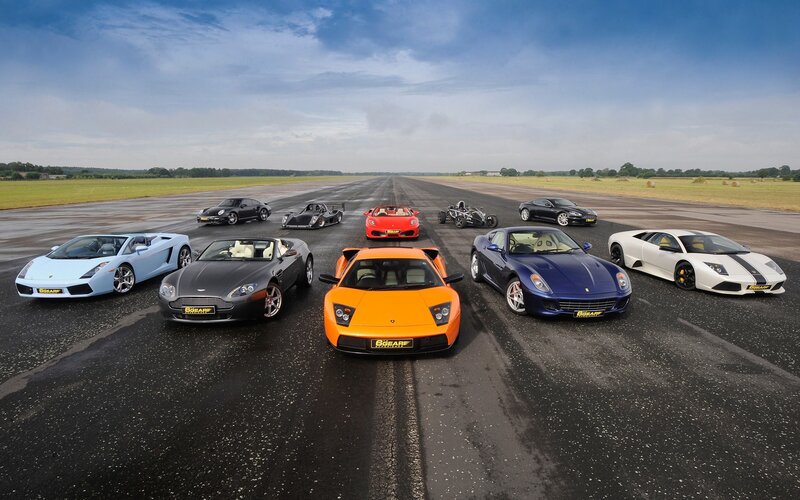 Supercars on Runway — Orange