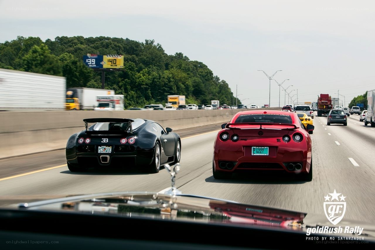 Supercars on the highway
