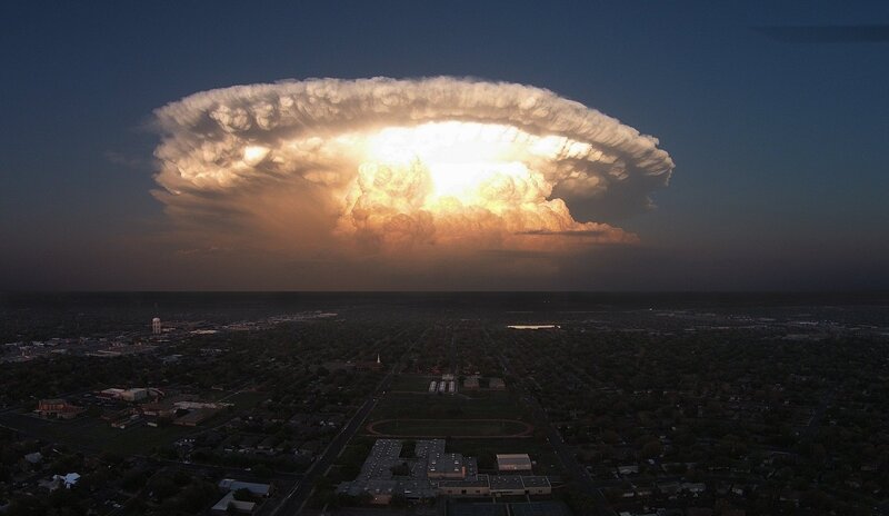 Supercell Thunderstorm Cloud — White