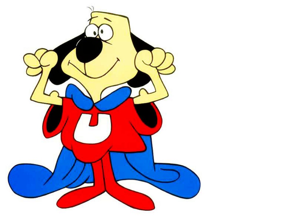 Superdog character in costume