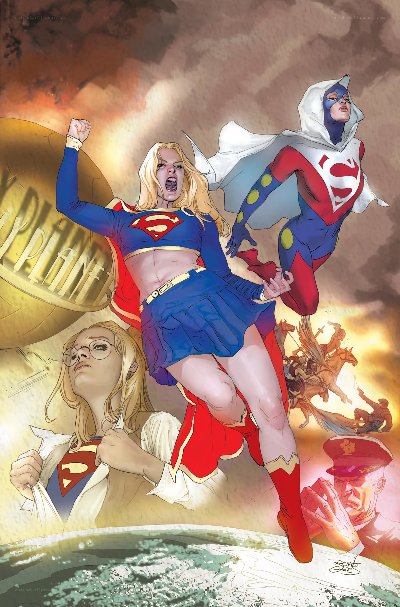 Supergirl in action