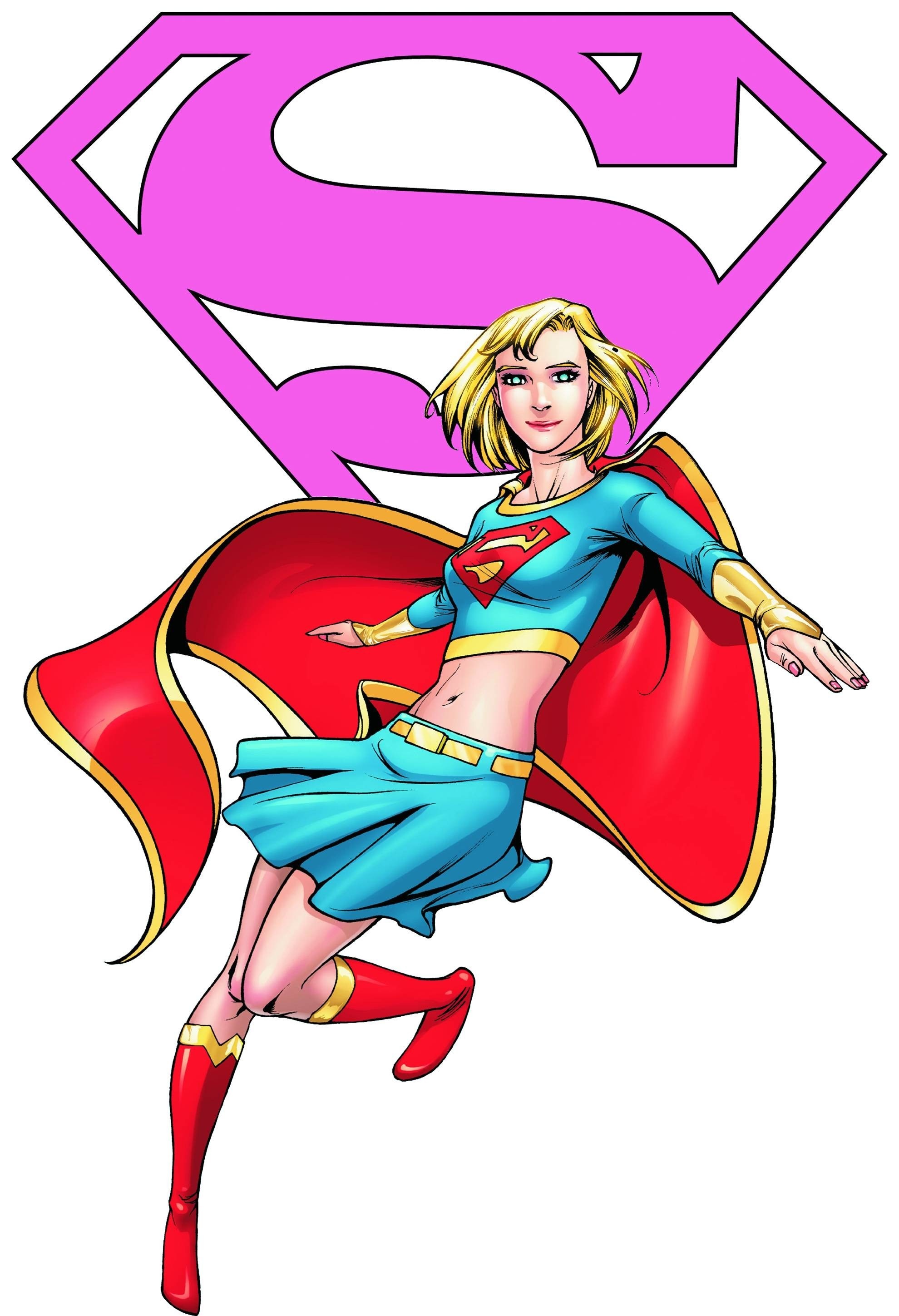 Supergirl in flight