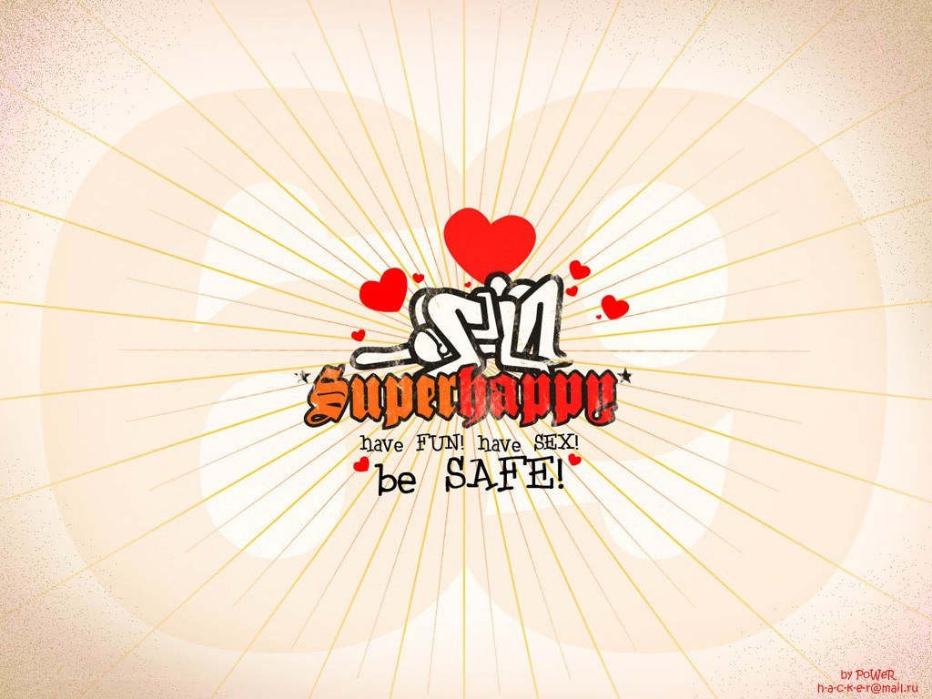 Superhappy safe sex message
