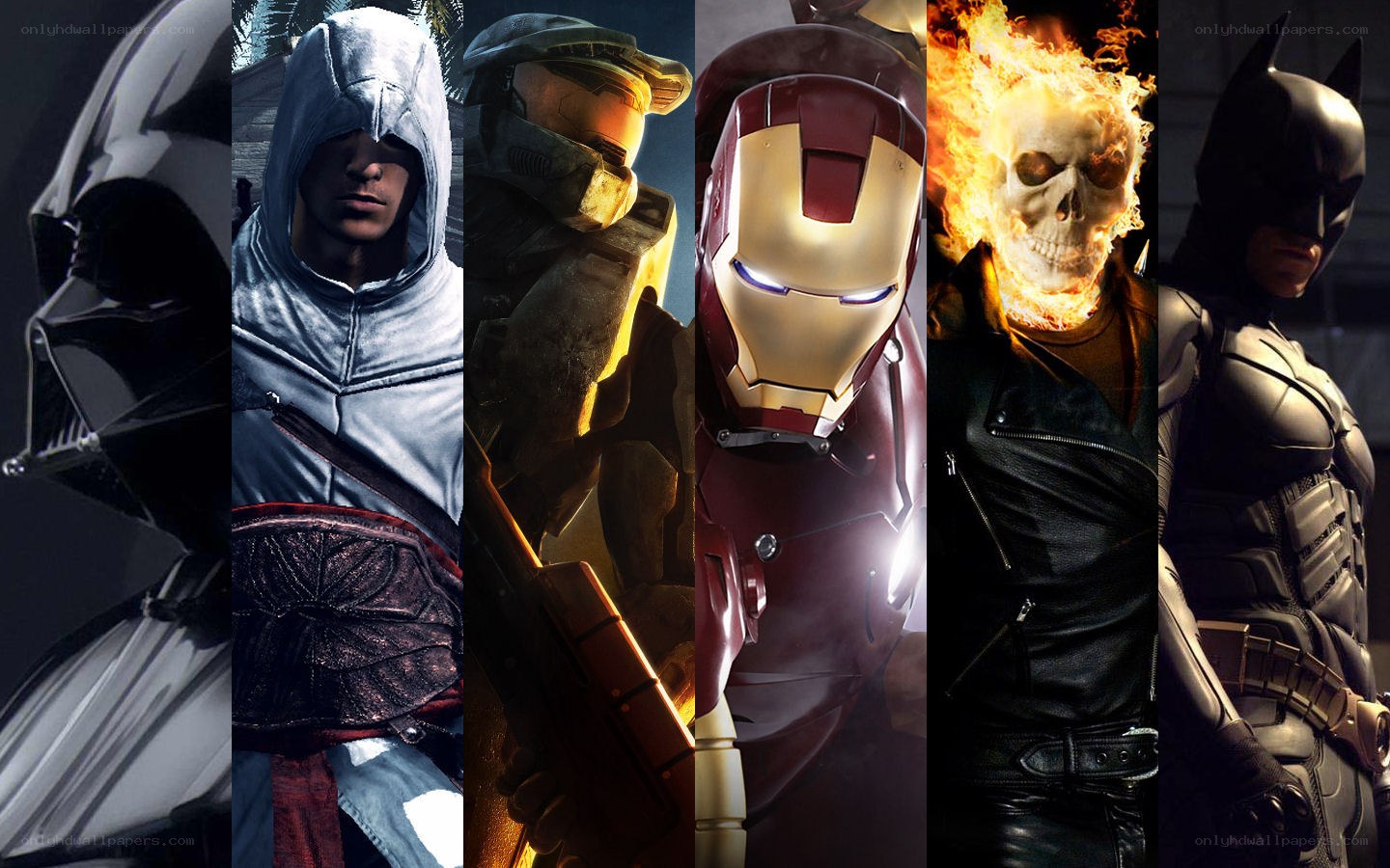 Superhero and video game characters collage