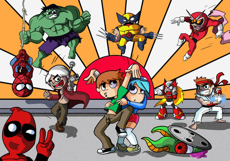superhero battle cartoon