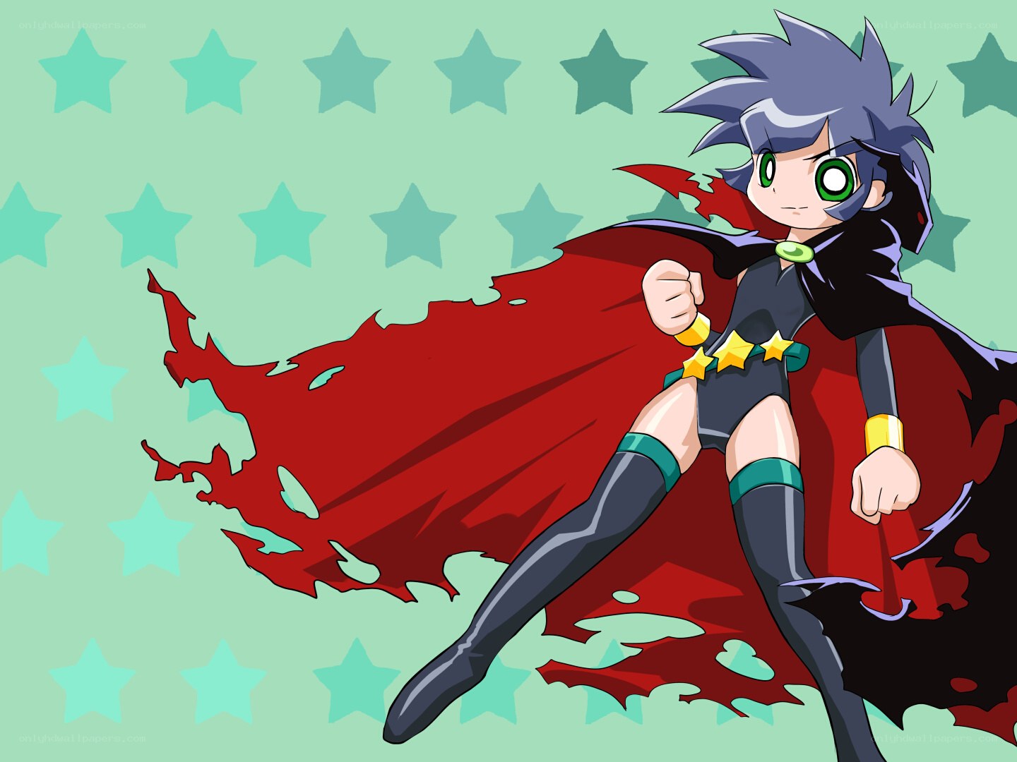 Superhero boy with red cape