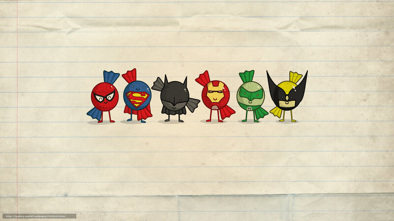 Superhero candy characters