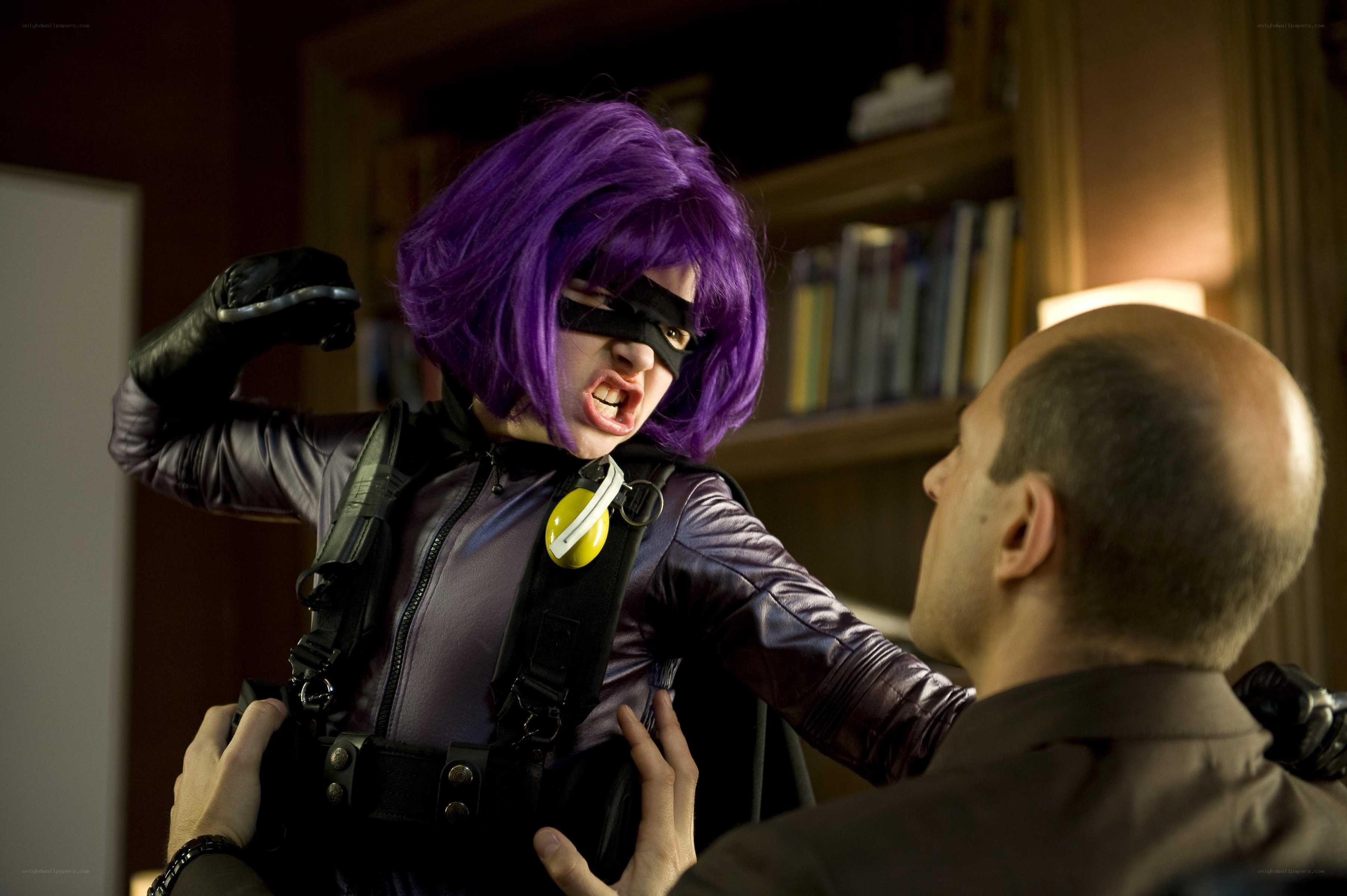Superhero character in purple costume