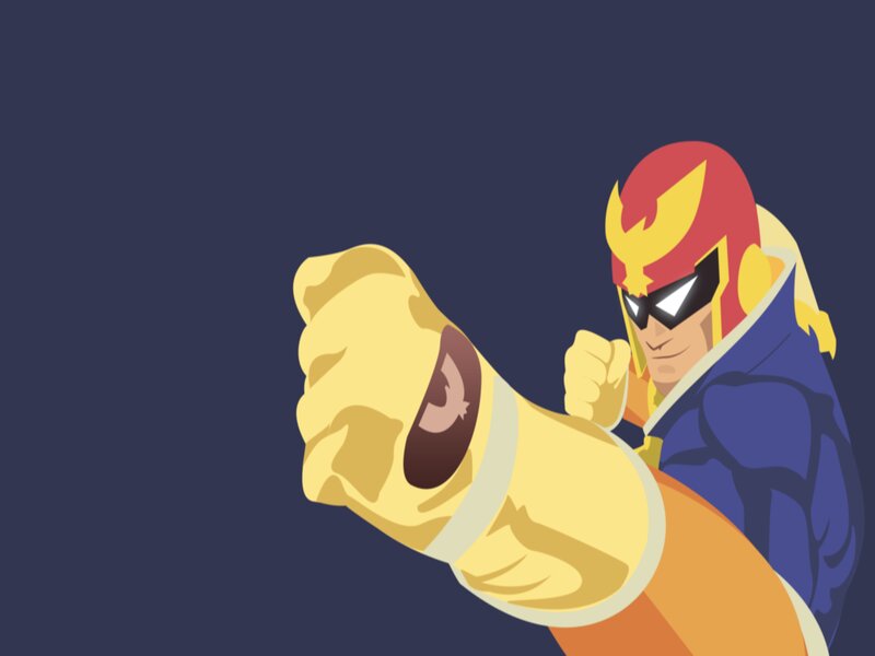 Superhero Character Punching