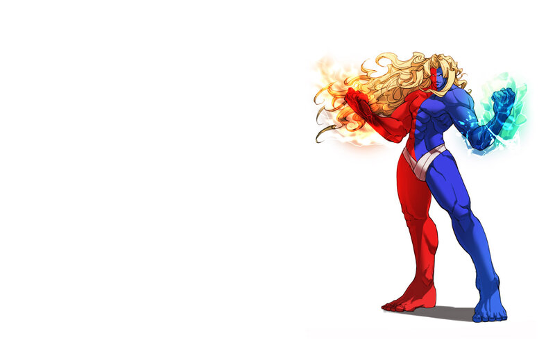 Superhero Character — Red, Dramatic, Manga