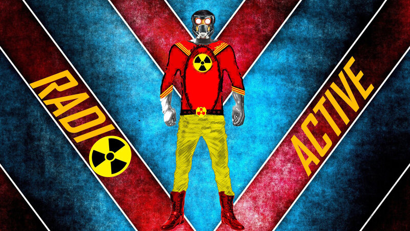 Superhero Character — Red, Dramatic