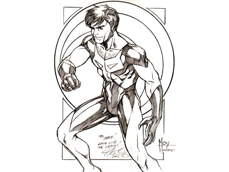 Superhero Character Sketch — Black