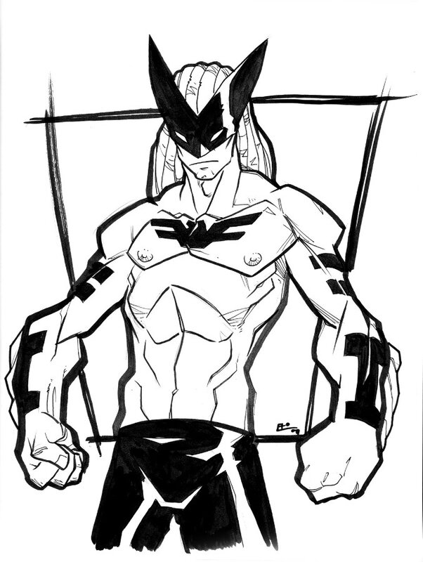 superhero character sketch
