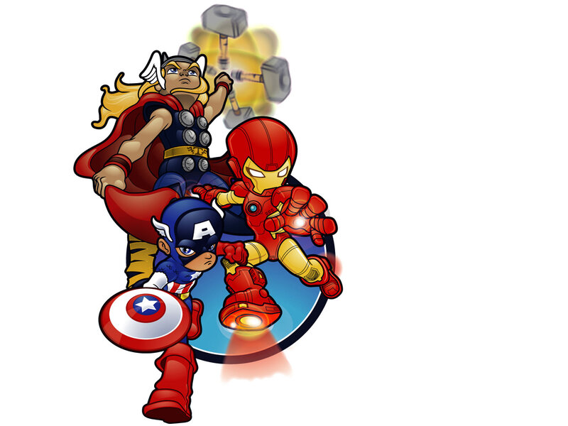 Superhero Characters — Red, Action