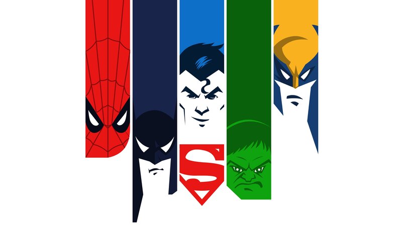 Superhero Characters — Red, Heroic