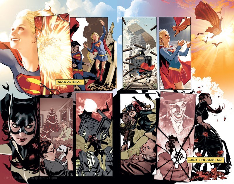 Superhero comic collage