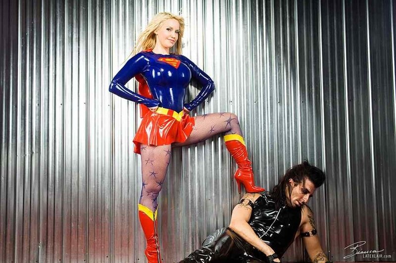Superhero costume photo shoot