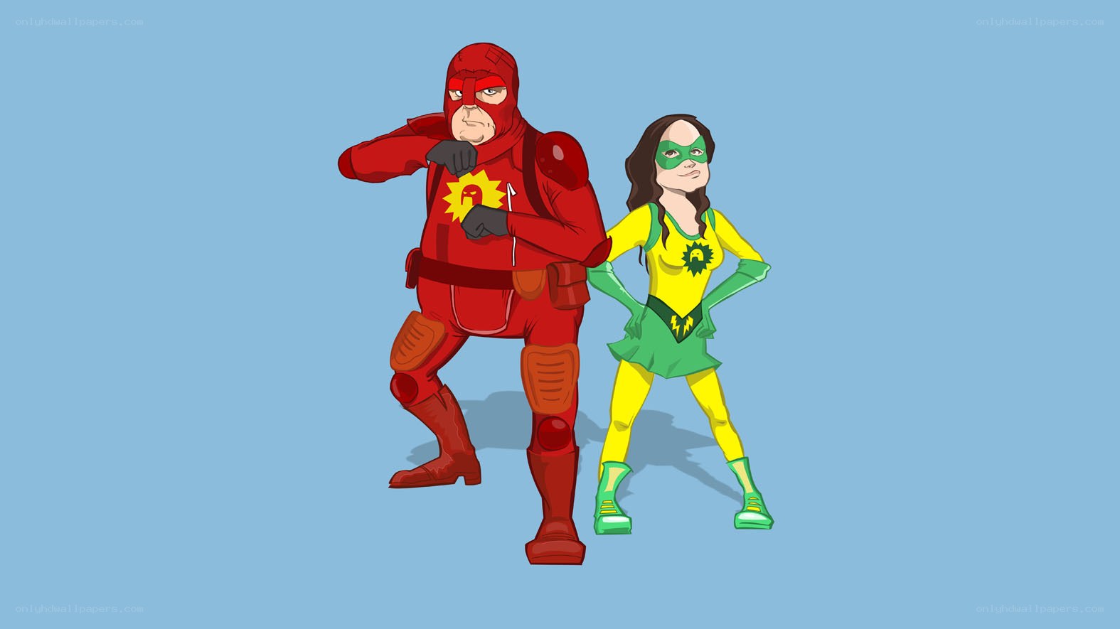 superhero duo illustration