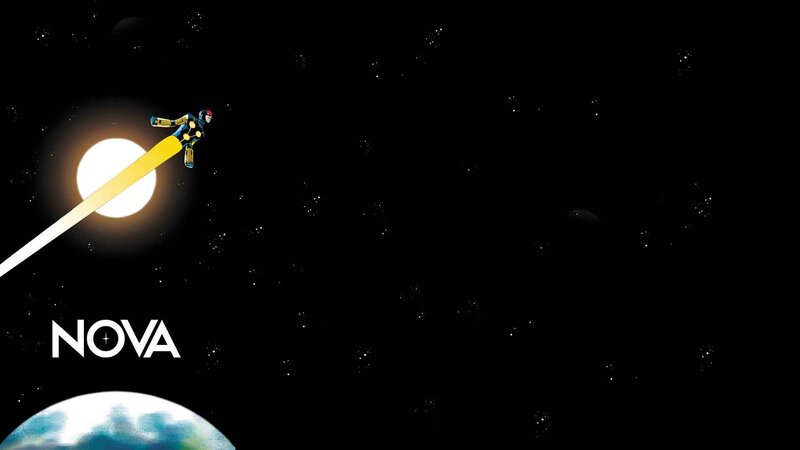 Superhero Flying in Space