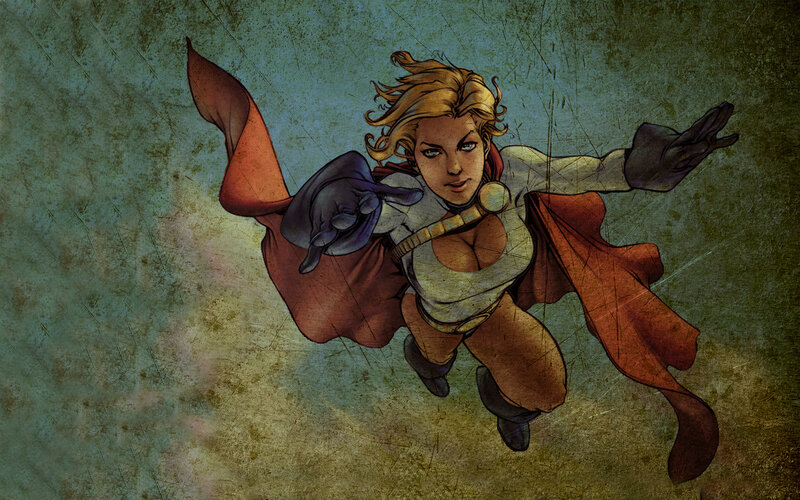 superhero flying through the air
