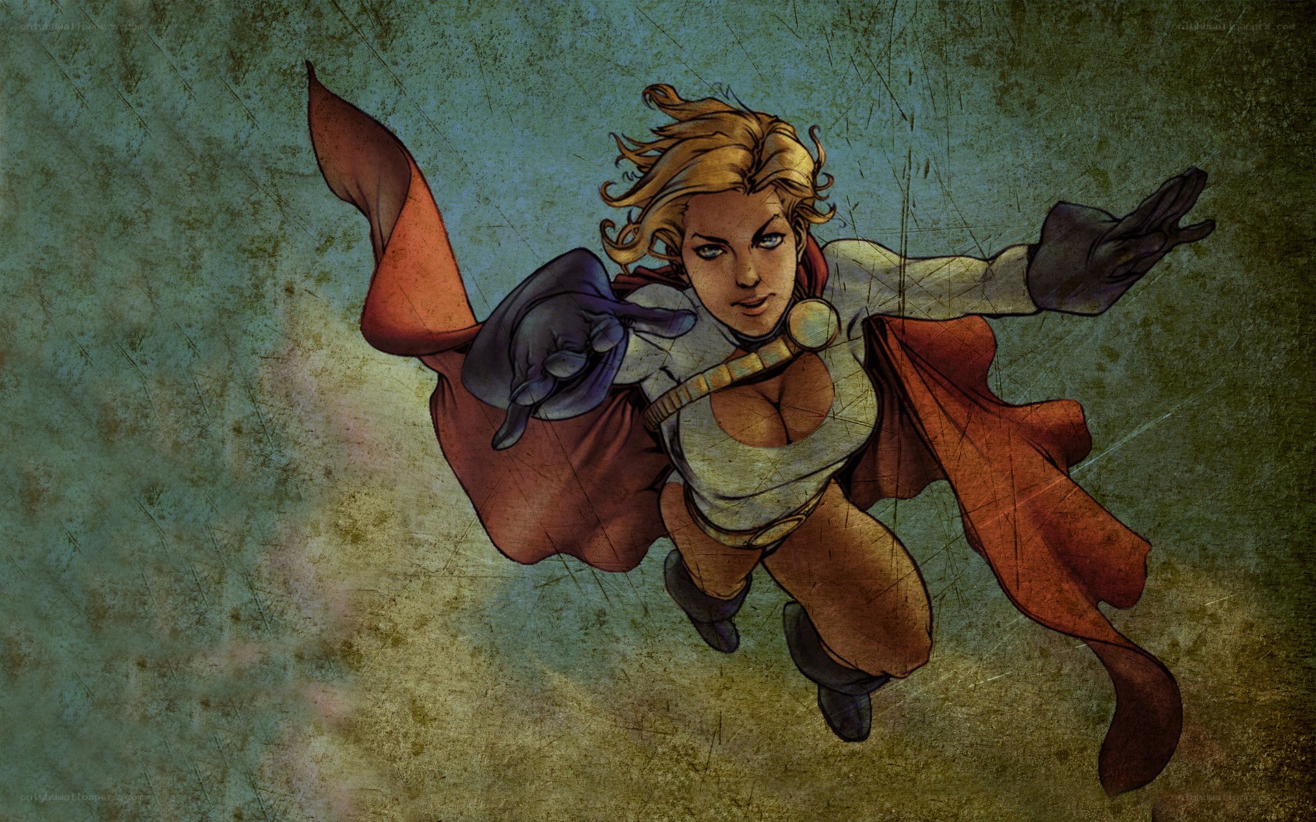 superhero flying through the air