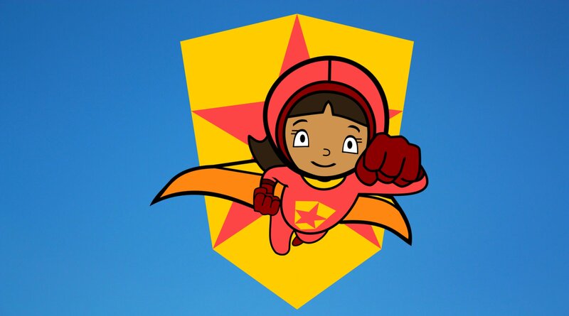 Superhero Girl Flying