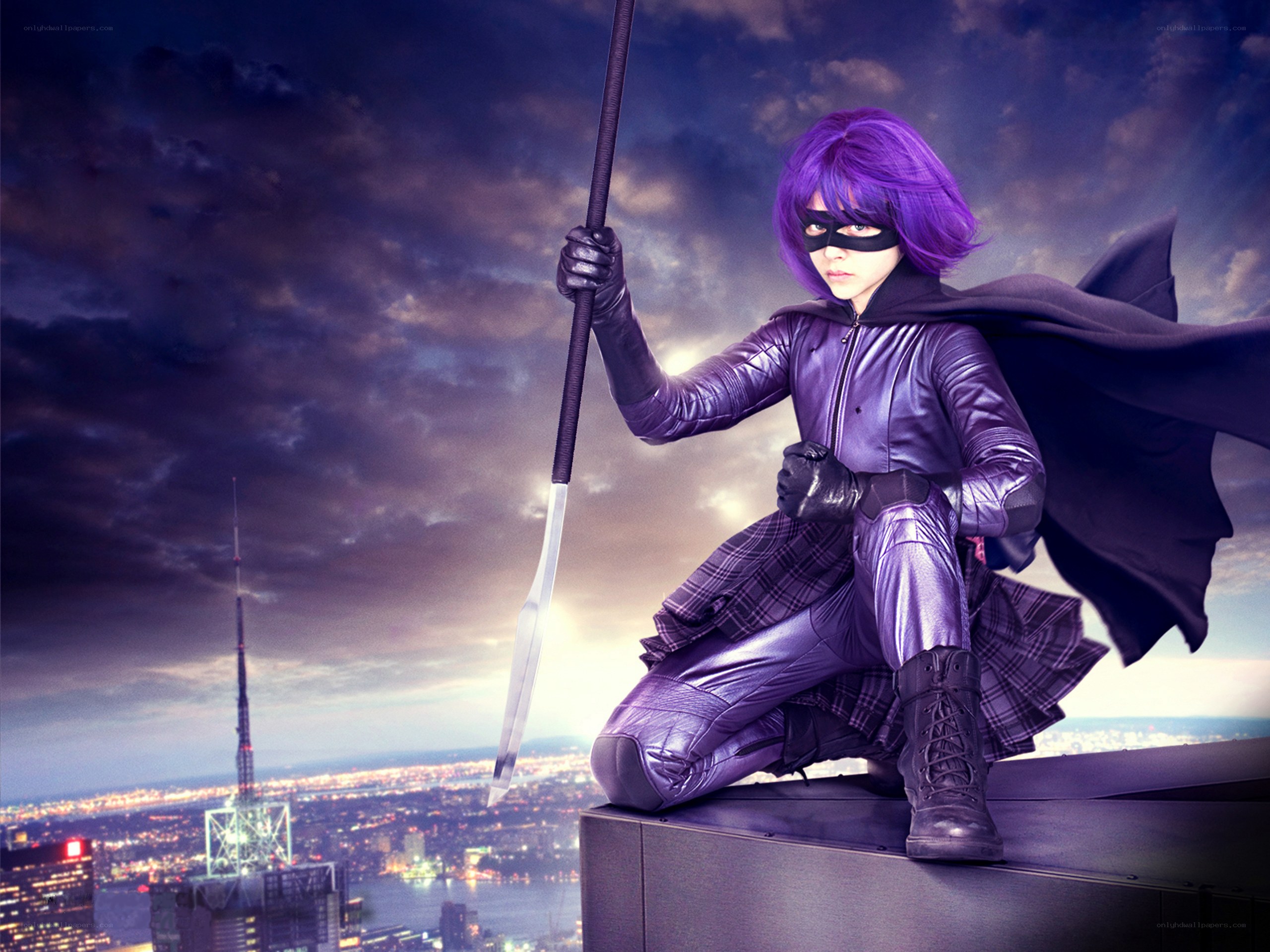 superhero girl on rooftop